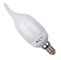 Лампа люминесцентная компакт. КЭЛ-CВ 9Вт E14 свеча 4000К | код. LLE61-14-009-4000 | IEK